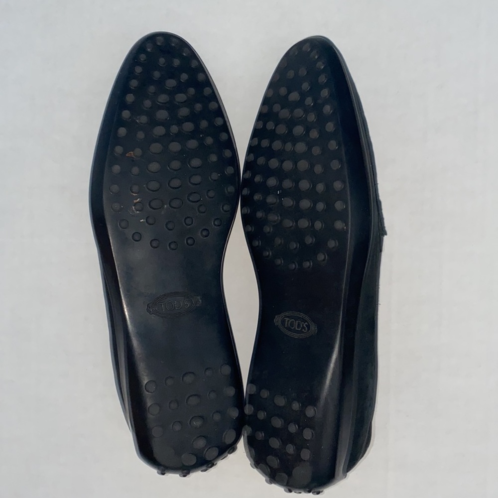 Tod's Black Suede Loafer Flats - Picture 6 of 7